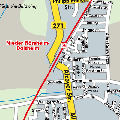 Stadtplan Flörsheim-Dalsheim