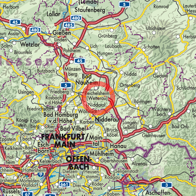 Landkarte Florstadt