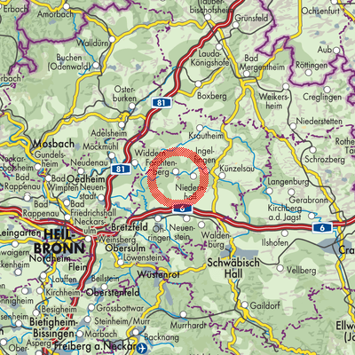 Landkarte Forchtenberg