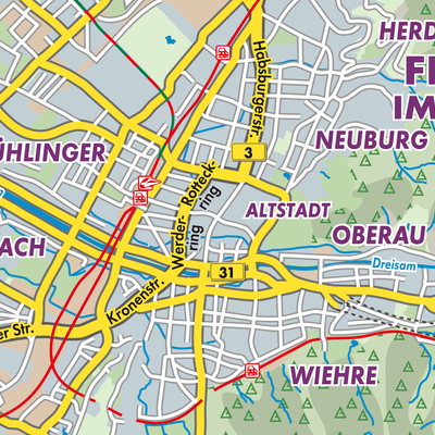Übersichtsplan Freiburg im Breisgau