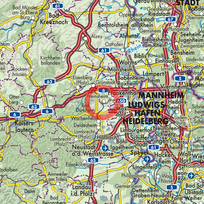 Landkarte Freinsheim