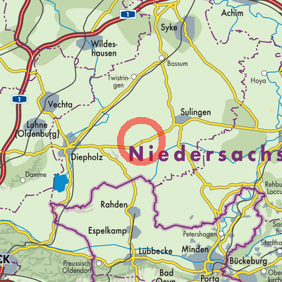 Landkarte Freistatt