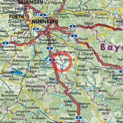 Landkarte Freystadt