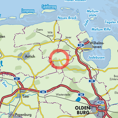 Landkarte Friedeburg