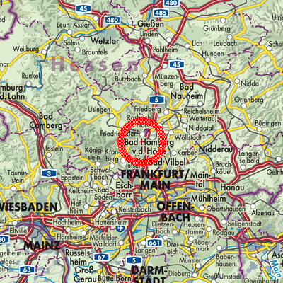 Landkarte Friedrichsdorf