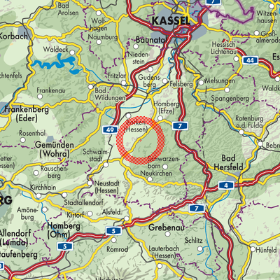 Landkarte Frielendorf