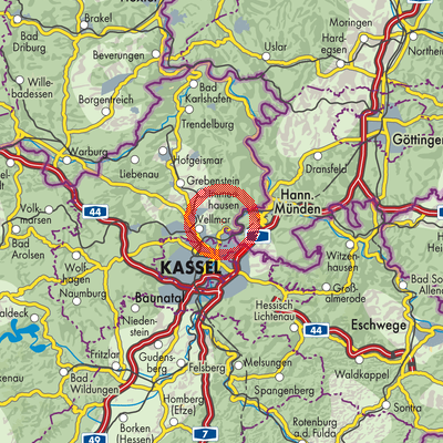 Landkarte Fuldatal