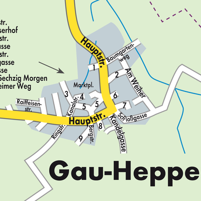 Stadtplan Gau-Heppenheim