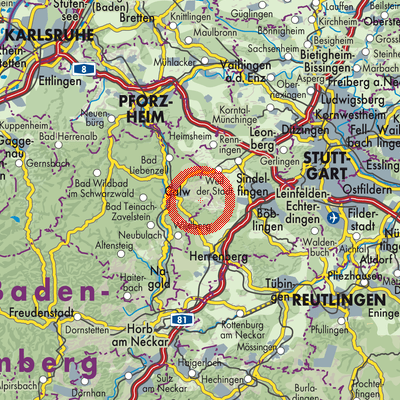 Landkarte Gechingen