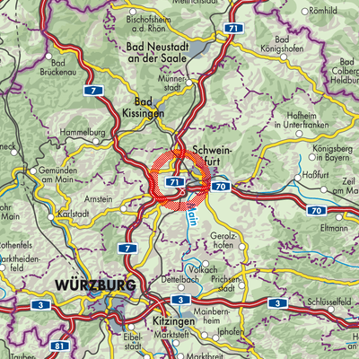 Landkarte Geldersheim