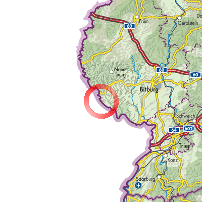 Landkarte Gentingen