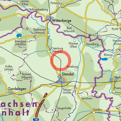 Landkarte Goldbeck