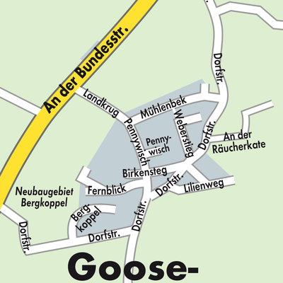 Stadtplan Goosefeld
