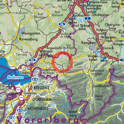 Landkarte Grünenbach