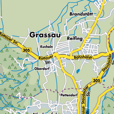 Übersichtsplan Grassau