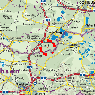 Landkarte Guteborn