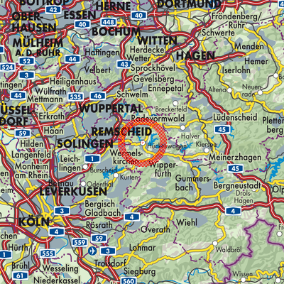 Landkarte Hückeswagen
