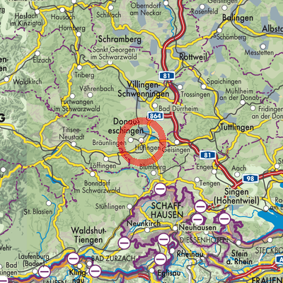 Landkarte Hüfingen