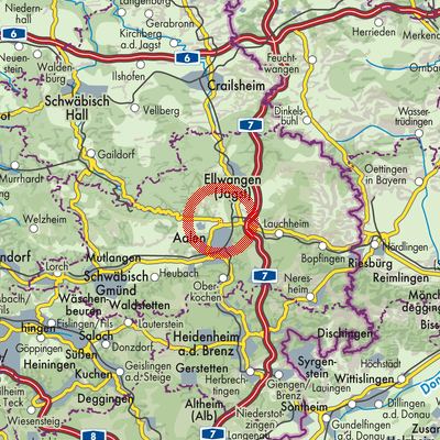 Landkarte Hüttlingen