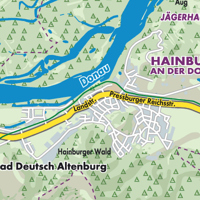 Übersichtsplan Hainburg an der Donau