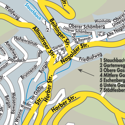 Stadtplan Haiterbach