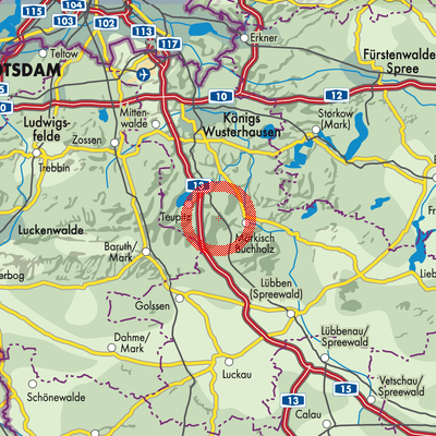 Landkarte Halbe
