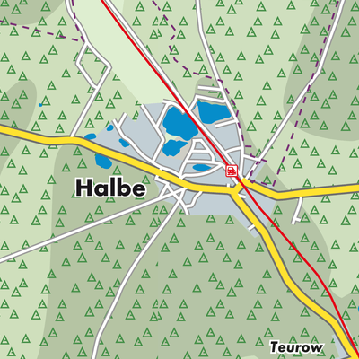 Übersichtsplan Halbe
