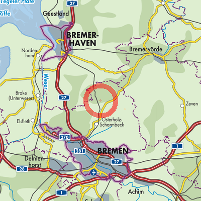 Landkarte Hambergen