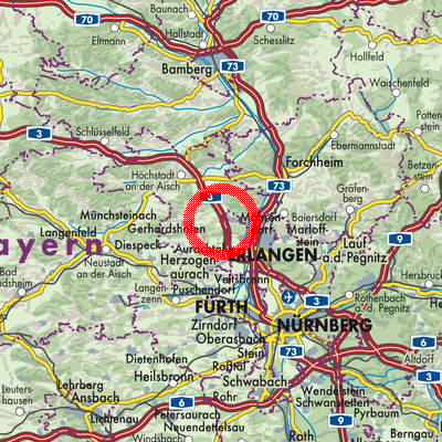 Landkarte Heßdorf
