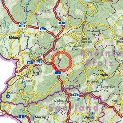 Landkarte Heidenburg