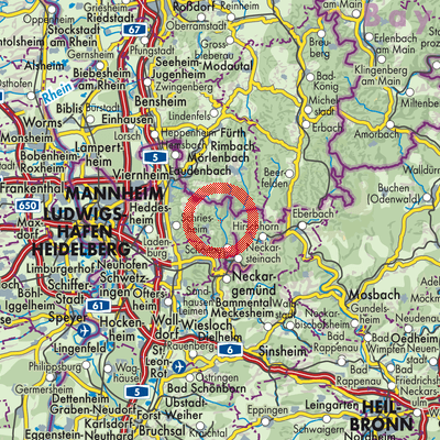 Landkarte Heiligkreuzsteinach