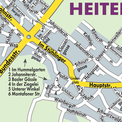 Stadtplan Heitersheim
