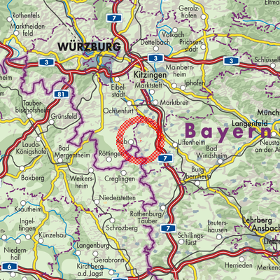Landkarte Hemmersheim