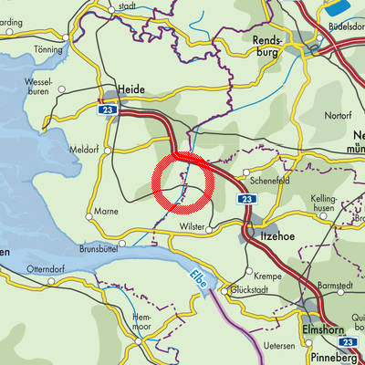 Landkarte Hochdonn