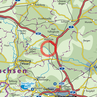 Landkarte Hodenhagen