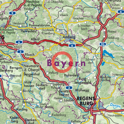 Landkarte Hohenburg
