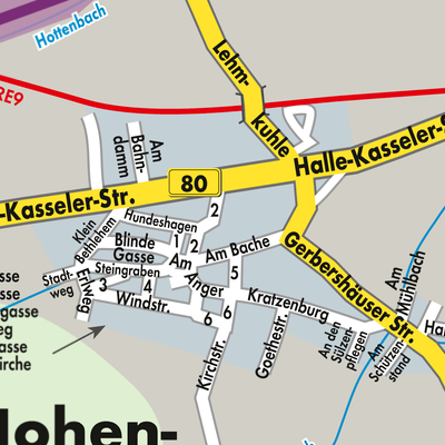 Stadtplan Hohengandern