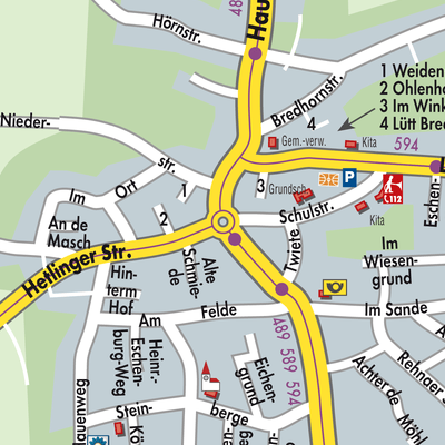 Stadtplan Holm