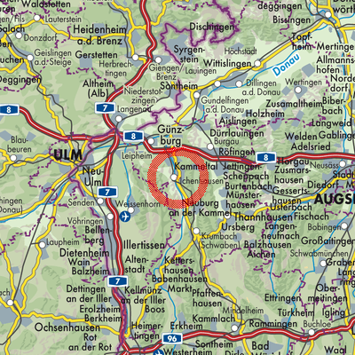 Landkarte Ichenhausen