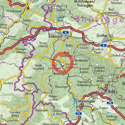 Landkarte Barchfeld-Immelborn