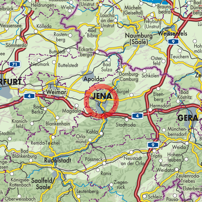 Landkarte Jena