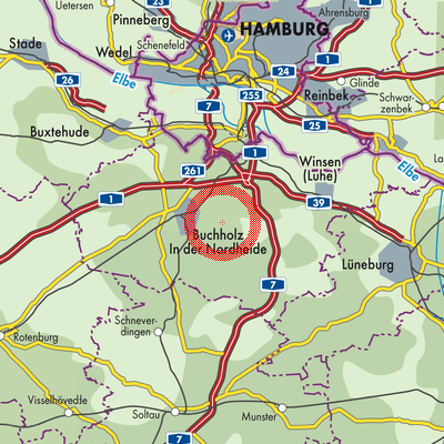 Landkarte Jesteburg
