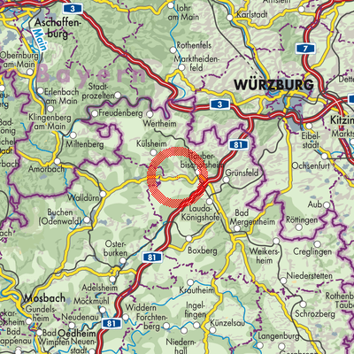 Landkarte Königheim
