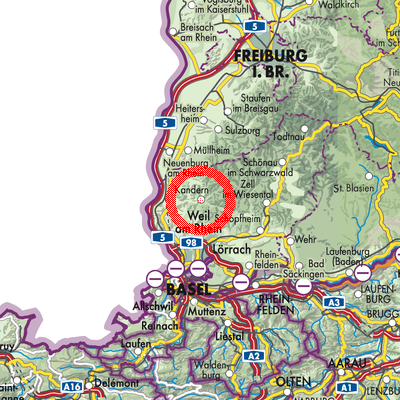 Landkarte Kandern