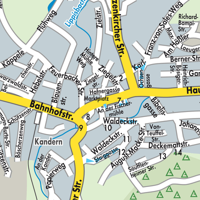 Stadtplan Kandern