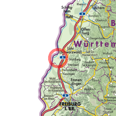 Landkarte Kappel-Grafenhausen