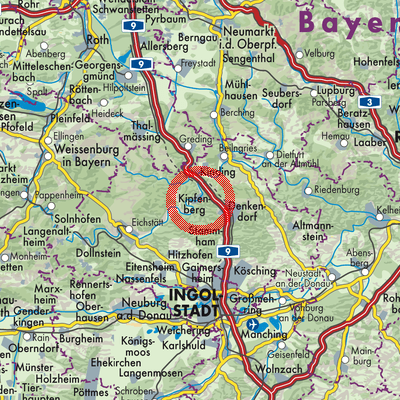 Landkarte Kipfenberg
