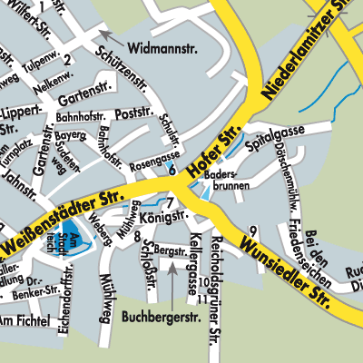 Stadtplan Kirchenlamitz