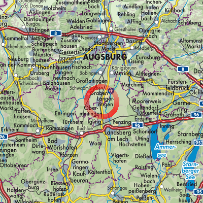 Landkarte Klosterlechfeld