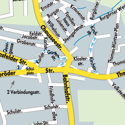 Stadtplan Klostermansfeld